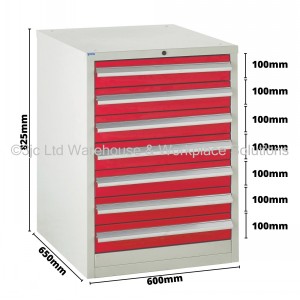 Euroslide Storage Cabinet 7 Drawer 825mm